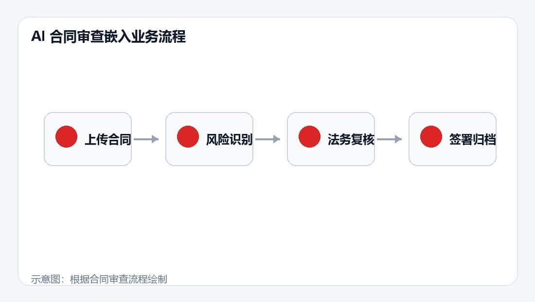 AI 合同审查流程示意