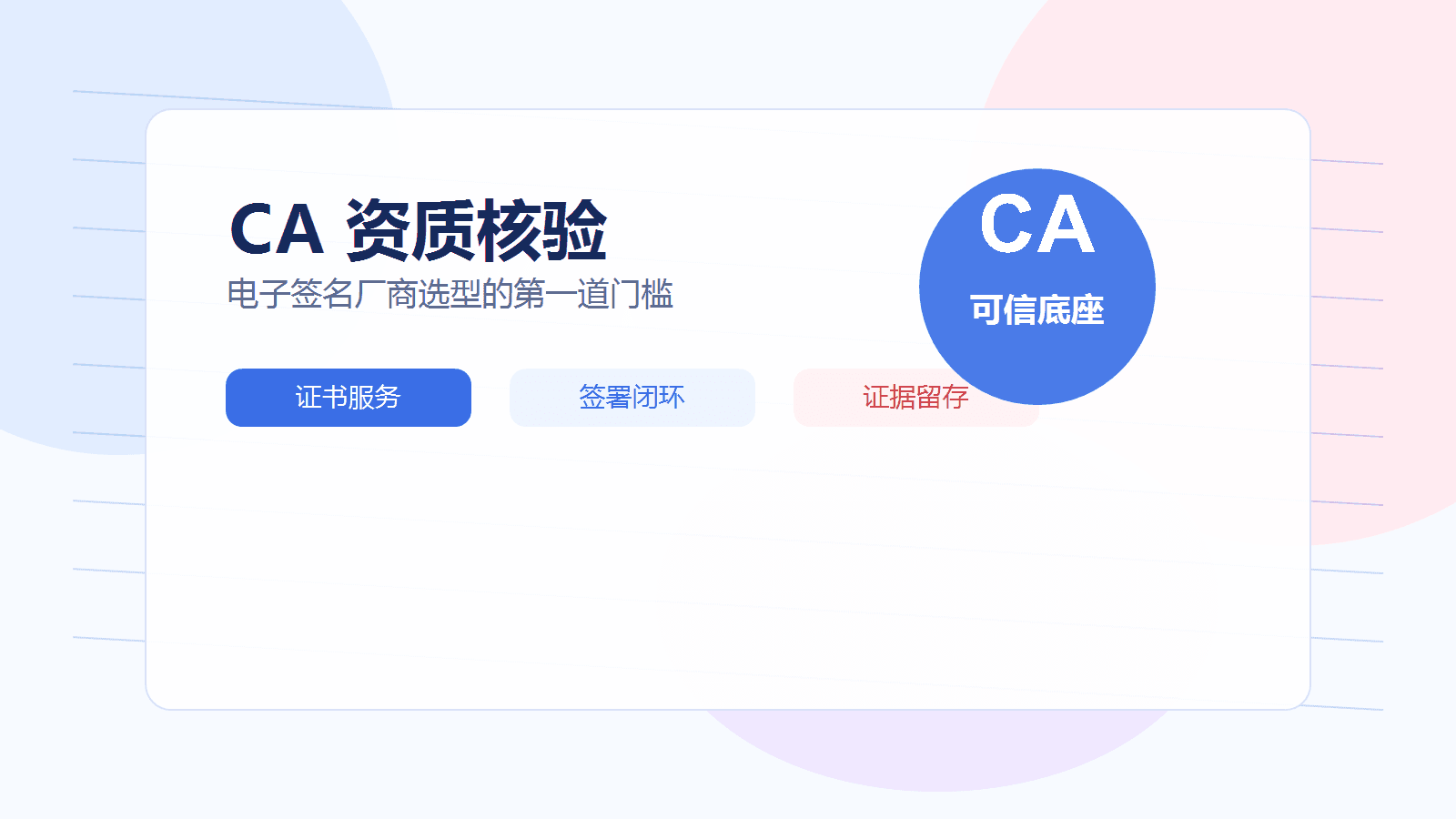 电子认证新规后，企业选电子签名厂商，先看 CA 这张底牌